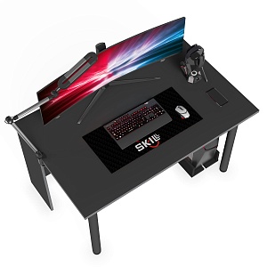 Игровой компьютерный стол SKILLL SSTG 1385.1, антрацит/металлик, 1360х850х750 мм